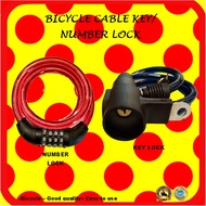 BICYCLE CABLE KEY NUMBER LOCK KABEL KUNCI BASIKAL