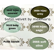 Bahan Kain Satin Saten Maxmara Velvet Polos Bridesmaid Grosir 1 Roll