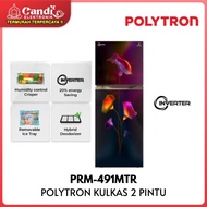 POLYTRON Kulkas 2 Pintu Inverter 350 Liter PRM-491MTR