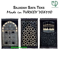 Premium SAFA Text Prayer Mat Made in TURKEY Size 70x110 cm