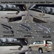 toyota innova 2005-2014 car rear wiper frame cover carbon fiber garnish accessories skhongauto