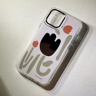 iPhone 17| 粉紅色玫瑰Blossom鏡面手機殼 | 幾何植物花朵圖案