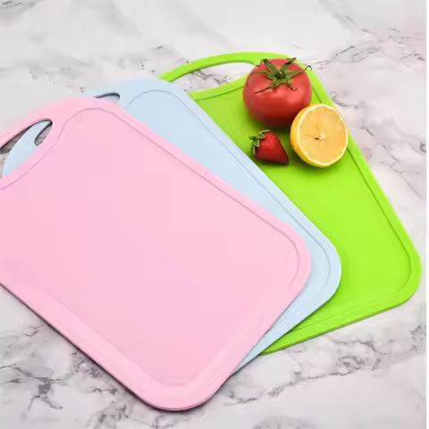 Non-Slip Plastic Chopping Board Multicolor Baby Food Cutting Board Fruit Vegetable Chopping Block Ki