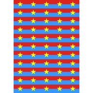 Set of 100 Vietnamese flag stickers, Face flag stickers, Liberation Flag