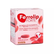 Ferrolip FORTE: Lemon - Flavored Iron Supplement with Vitamins, 30 Stick Packs