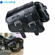 PU-Left Side SOLO SWING ARM BAG Saddlebag For Harley Sportster XL 883 1200 48