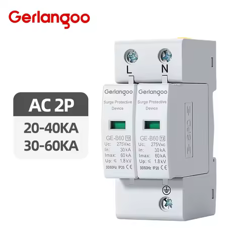 AC 2P SPD 20KA-40KA 30KA-60KA 275V 385V House Surge Protector protection Protective Low-voltage Arre