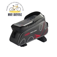 Bicycle front frame bag phone bag