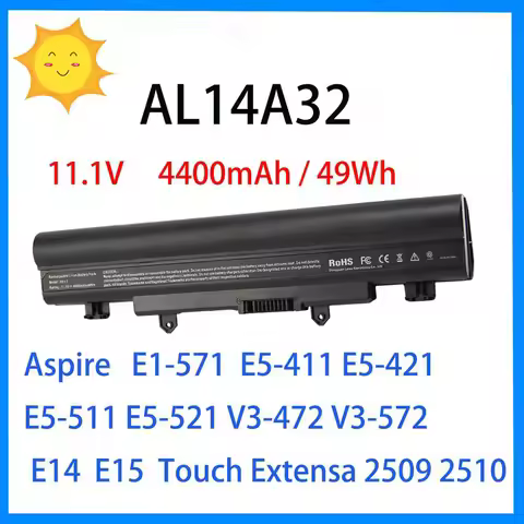 Suitable for Acer E5-572G 472G E5-571G 471G 511G AL14A32 Acer notebook battery al14a32