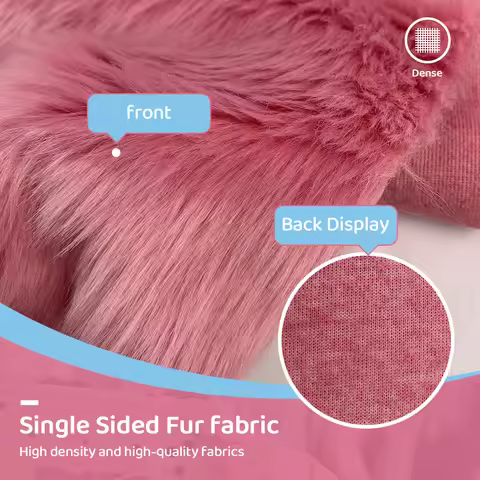 2.5cm Long Fur Fabric Cosplay Fursuit Fur Material Fluffy Fabric 30x50cm For Making Cotton Dolls Hai