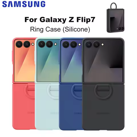 Original for Samsung Galaxy Z Flip7 Silicone Ring Case Galaxy Z Flip 7 (Silicone) Protective Cover w