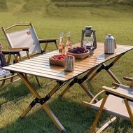 [COMBO] Kerusi Healing + Egg Roll Table | Outdoor Glamping Set Portable Backrest Beach Chairs Foldin