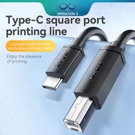 OPERATION X Printer Cable Type C To USB B Printer Cable 2.0 USB C Male To B Male Sync Data Scanner Printer Cable