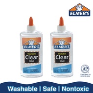 Elmer's Clear Glue (9oz/266ML) BUNDLE PACK OF 2 - Kids Non Toxic Toys and Filled with Fun - Elmer Elmers