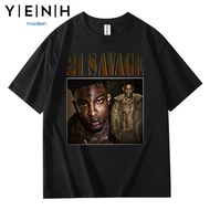 21 Savage | Heavy Cotton Oversized DTG Printing 260GSM Premium Quality T-Shirt HipHop Fashion Ready 