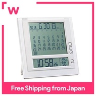 Seiko Clock Wall Clock Table Clock Combined Monthly Calendar Function Rokuyo Display Digital Radio Alarm Clock SQ422W SEIKO