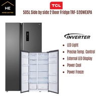 TCL 505L Side-by-side Inverter 2-Door Refrigerator Fridge Peti Ais Peti Sejuk TRF-520WEXPA+