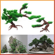HOG Simulation Bonsai Pine Tree Artificial Ornaments With 4-leg Bracket For Fish Tank Aquarium Decoration