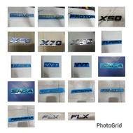 Emblem Proton saga persona flx turbo x50 x70 vvt turbo matte black chrome