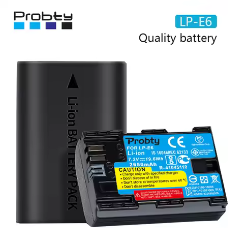 2650mAh LP-E6 LPE6 LP-E6N Battery for Canon EOS 5D Mark IV 5D2 5DS R Mark II 2 III 3 6D 60D 60Da 7D 