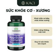 Viên Uống Swanson Triple Magnesium Complex 400mg Bổ Sung 3 Loại Magie Chắc Khỏe Cơ Bắp Và Xương Khớp