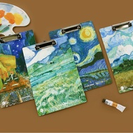 U9YU First Product Cultural Creative Oil Painting Large Size A4 Wooden Splint Exam Folder Thickened 