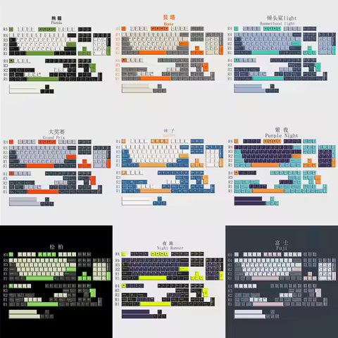 KTOMOT 160 Keys Double Shot GMK Keycap ABS Keycaps Bate Hammerhead shark Cherry Profile Retro Anime 