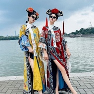 Fairy-Inspired Traditional Qing Dynasty Dress - Floral Patterned Women's Historical Outfit