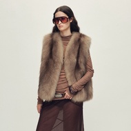 BIN-Autumn Winter Environmentally Friendly Fox Fur Fashion Slimmer Look Car Strip Vest Korean Style 