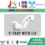 2" 56mm UPVC Fitting P-Trap with I/O Pipe Connector Upvc Fitting Bertakung Air Span MS SIRIM