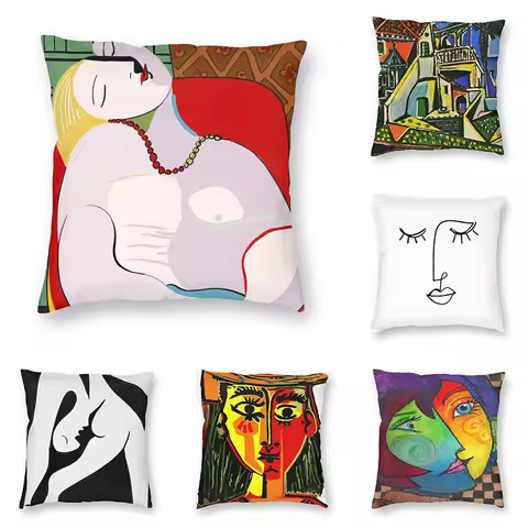 Pablo Picasso Cushion Cover Art Pillowcase Sofa Bedroom Decor Car
