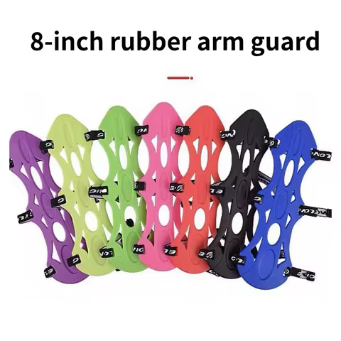 8in Rubber Arm Guard Archery Forearm Protection 7 Colors for Indoor Outdoor Shooting