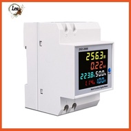 DIN Rail Full Color AC Monitoring Meter VOLT Ampere Kwh Watt D52 2066