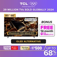 TCL X955 QD-Mini LED | 4K Google TV 85 98 inch| 144Hz VRR |HDR 5000 nits| Ultra Slim | IMAX Enhanced