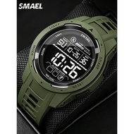 Jam Tangan Elektronik Digital Lelaki Smael, Kronograf Dail Besar, Reka Bentuk Mewah Fesyen Terkini, 
