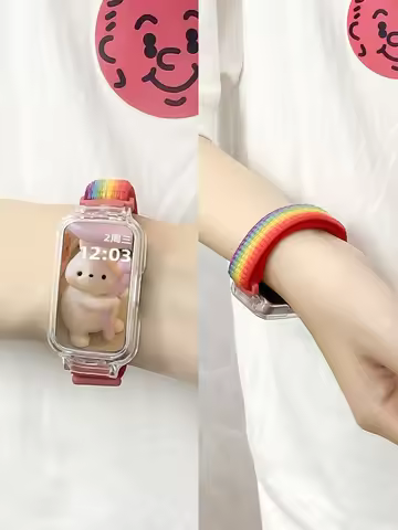 Mi Band 8 Active Strap for Xiaomi Smart Band 8/9 Active Bracelet Global Version Nylon Loop Watch Ban
