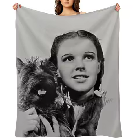 Toto and Dorothy digital mask art print oz 2020 Throw Blanket Picnic Beautifuls sofa bed Custom Blan