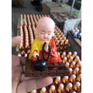 Solar Little Monk Car Swing Car Swing Small See Details Novice Car Front Interior Car Accessories De