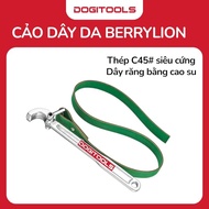 BERRYLION C45 steel leather strap, 45cm long rubber strap opens smoothly easily, high strength