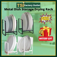 TSI Dish Rack Dying Plate Bowl Drainer Rak Pinggan Mangkuk Plate Holder Organizer Kitchen Shelf 收納架