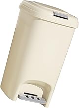 Foot Step Trash Can, High Strength Household Waste Bins Rugged Stylish Lid Design for Living Rooms (