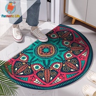 9 Styles Semicircle Retro Bohemian Crystal Velvet Rug European National Style Home Decoration 1/2 Ci