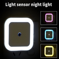 LED Night Light Sensor Control Night Lamp Energy Saving LED Sensor Lamp 3 Pin Plug Nightlight for Children Kids Bedroom