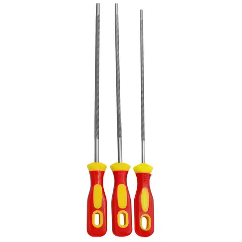 3pc/Set Durability Metal Chainsaw Chain Sharpener 4/4.8/5.5mm Round File,for 3/8" Chain Maintenance 