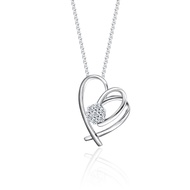 SK Jewellery Flowering Heart Diamond Pendant