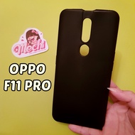 Case OPPO F11 PRO Black Matte Lentur Softcase Silikon HP Hitam Polos Karet Baby Skin Slim - MECHI