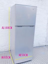 2門雪櫃(惠而浦) 新款銀面 大容量  169CM高