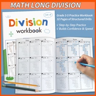 Long Division Workbook 32 Pages Math Practice Workbook for Kids Elementary School Math Drills Divisi
