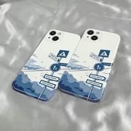 14 New 7 Feilin Apple Xr/Xsmax All-Inclusive Iphone13pro11/128P/Apple Road Sign 15 Phone Case Blue Shell