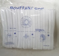 หมวกตัวหนอน Bouffant Cap 50 ชิ้นต่อแพ็ค หมวกคลุมผมใยสังเคราะห์ หมวกตัวนอนทางการแพทย์